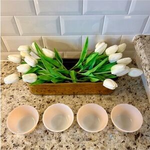 Set of 4 Fire King custard cups. No chips, cracks or visible wear.